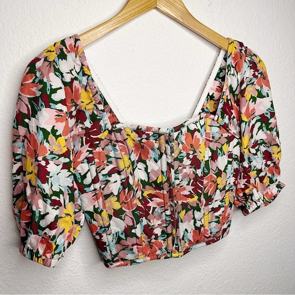 New Corset Story Fern Floral Explosion Cropped Corset with Puff Sleeves $259.50 - Picture 6 of 10